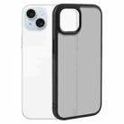 For iPhone 15 Big Pore Matte Black TPU + PC Phone Case - 1