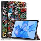 For Huawei MatePad Pro 11 2024 / 2022 Coloured Drawing 3-Fold Smart Leather Tablet Case(Graffiti) - 1