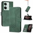 Cubic Skin Feel Flip Leather Phone Case For OnePlus Ace 2V(Green) - 1