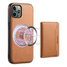 For iPhone 11 Pro Denior Cowhide Texture Leather MagSafe Detachable Wallet Phone Case(Khaki) - 1