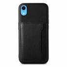 For iPhone XR Denior Cowhide Texture Leather MagSafe Detachable Wallet Phone Case(Black) - 3