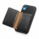 For iPhone XR Denior Cowhide Texture Leather MagSafe Detachable Wallet Phone Case(Black) - 5