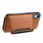 For iPhone XR Denior Cowhide Texture Leather MagSafe Detachable Wallet Phone Case(Khaki) - 4