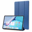 For Huawei MatePad Pro 11 2024 Silk Texture 3-Fold Leather Tablet Case(Dark Blue) - 1