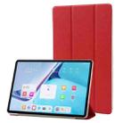 For Huawei MatePad Pro 11 2024 Silk Texture 3-Fold Leather Tablet Case(Red) - 1