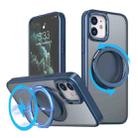 For iPhone 11 360-degree Rotating MagSafe Magnetic Holder Phone Case(Navy Blue) - 1