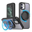 For iPhone 11 360-degree Rotating MagSafe Magnetic Holder Phone Case(Black) - 1
