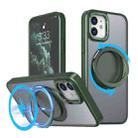 For iPhone 11 360-degree Rotating MagSafe Magnetic Holder Phone Case(Green) - 1