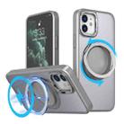 For iPhone 11 360-degree Rotating MagSafe Magnetic Holder Phone Case(Titanium Grey) - 1