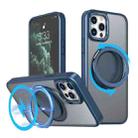 For iPhone 11 Pro 360-degree Rotating MagSafe Magnetic Holder Phone Case(Navy Blue) - 1