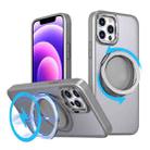 For iPhone 12 Pro Max 360-degree Rotating MagSafe Magnetic Holder Phone Case(Titanium Grey) - 1