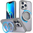 For iPhone 13 Pro Max 360-degree Rotating MagSafe Magnetic Holder Phone Case(Titanium Grey) - 1