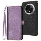 For Xiaomi Redmi A3 Pro Side Buckle Double Fold Hand Strap Leather Phone Case(Purple) - 1