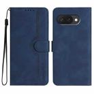 For Google Pixel 9a Heart Pattern Skin Feel Leather Phone Case(Royal Blue) - 1
