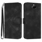 For Sony Xperia 20 Line Pattern Skin Feel Leather Phone Case(Black) - 1