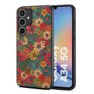 For Samsung Galaxy A34 5G Four Seasons Flower Language Series TPU Phone Case(Spring Green) - 1
