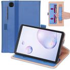 For Samsung Galaxy Tab A7.0 T500 (2020) Retro Texture PU + TPU Horizontal Flip Leather Case with Holder & Card Slots & Hand Strap(Blue) - 1