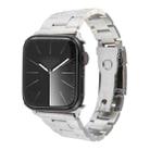 For Apple Watch SE 2023 40mm Three-Bead Stainless Steel Watch Band(Silver) - 1