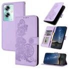 For OPPO A79 Datura Flower Embossed Flip Leather Phone Case(Purple) - 1