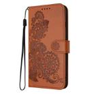 For OPPO A60 Datura Flower Embossed Flip Leather Phone Case(Brown) - 3