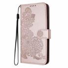 For Huawei Mate 70 Pro / Mate 70 Pro+ Datura Flower Embossed Flip Leather Phone Case(Rose Gold) - 3