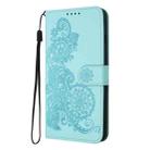 For Honor X5b / X5b Plus Global Datura Flower Embossed Flip Leather Phone Case(Light Blue) - 3