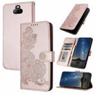 For Sony Xperia 20 Datura Flower Embossed Flip Leather Phone Case(Rose Gold) - 1