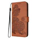 For Sony Xperia 1 VI Datura Flower Embossed Flip Leather Phone Case(Brown) - 3