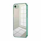 For iPhone SE 2022 / 2020 / 8 / 7 Transparent Plating Fine Hole Phone Case(Green) - 1