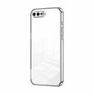 For iPhone 8 Plus / 7 Plus Transparent Plating Fine Hole Phone Case(Silver) - 1