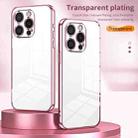 For iPhone 16 Pro Transparent Plating Fine Hole Phone Case(Purple) - 2