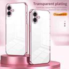 For iPhone 16 Plus Transparent Plating Fine Hole Phone Case(Purple) - 2