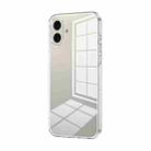 For iPhone 16 Plus Transparent Plating Fine Hole Phone Case(Transparent) - 1