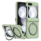 For Samsung Galaxy Z Flip5 5G 360 Degree Stand MagSafe Magnetic All-inclusive Phone Case(Light Green) - 1