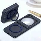 For Samsung Galaxy Z Flip4 5G 360 Degree Stand MagSafe Magnetic All-inclusive Phone Case(Navy Blue) - 2