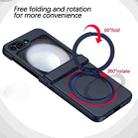 For Samsung Galaxy Z Flip4 5G 360 Degree Stand MagSafe Magnetic All-inclusive Phone Case(Navy Blue) - 3
