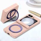 For Samsung Galaxy Z Flip4 5G 360 Degree Stand MagSafe Magnetic All-inclusive Phone Case(Pink) - 2