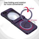 For Samsung Galaxy Z Flip4 5G 360 Degree Stand MagSafe Magnetic All-inclusive Phone Case(Dark Purple) - 3
