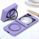 For Samsung Galaxy Z Flip3 5G 360 Degree Stand MagSafe Magnetic All-inclusive Phone Case(Purple) - 2