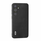 For Samsung Galaxy S24+ 5G ABEEL Ecological Leather Shockproof PU Phone Case(Black) - 1