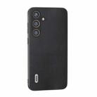 For Samsung Galaxy S24 5G ABEEL Ecological Leather Shockproof PU Phone Case(Black) - 1