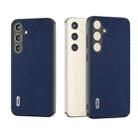For Samsung Galaxy S24+ 5G ABEEL Carbon Fiber Texture Protective Phone Case(Dark Blue) - 1