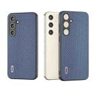 For Samsung Galaxy S24+ 5G ABEEL Carbon Fiber Texture Protective Phone Case(Light Blue) - 1