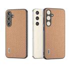 For Samsung Galaxy S24+ 5G ABEEL Carbon Fiber Texture Protective Phone Case(Gold) - 1