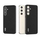 For Samsung Galaxy S24+ 5G ABEEL Carbon Fiber Texture Protective Phone Case(Black) - 1