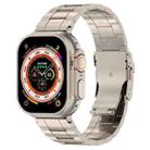 For Apple Watch Ultra 2 49mm Safety Buckle Trapezoid Titanium Steel Watch Band(Titanium) - 1