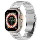 For Apple Watch Ultra 2 49mm Safety Buckle Trapezoid Titanium Steel Watch Band(Silver) - 1