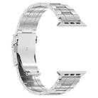 For Apple Watch Series 9 45mm Safety Buckle Trapezoid Titanium Steel Watch Band(Silver) - 2