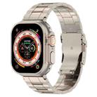 For Apple Watch Ultra 49mm Safety Buckle Trapezoid Titanium Steel Watch Band(Titanium) - 1