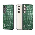 For Samsung Galaxy S24+ 5G ABEEL Crocodile Texture Genuine Leather Phone Case(Green) - 1
